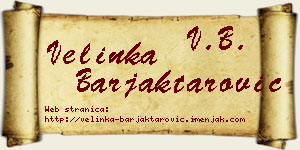 Velinka Barjaktarović vizit kartica